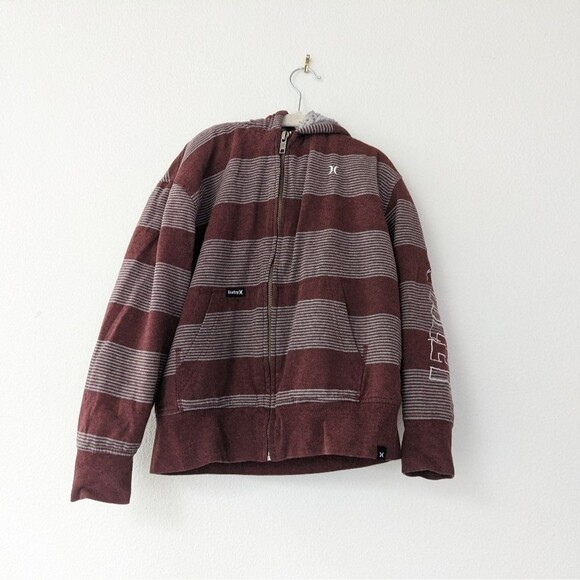 Hurley Sherpa Hooded Zip Up Jacket, Boys XS 5/6 - Picture 1 of 16